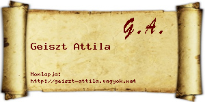 Geiszt Attila névjegykártya
