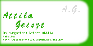 attila geiszt business card